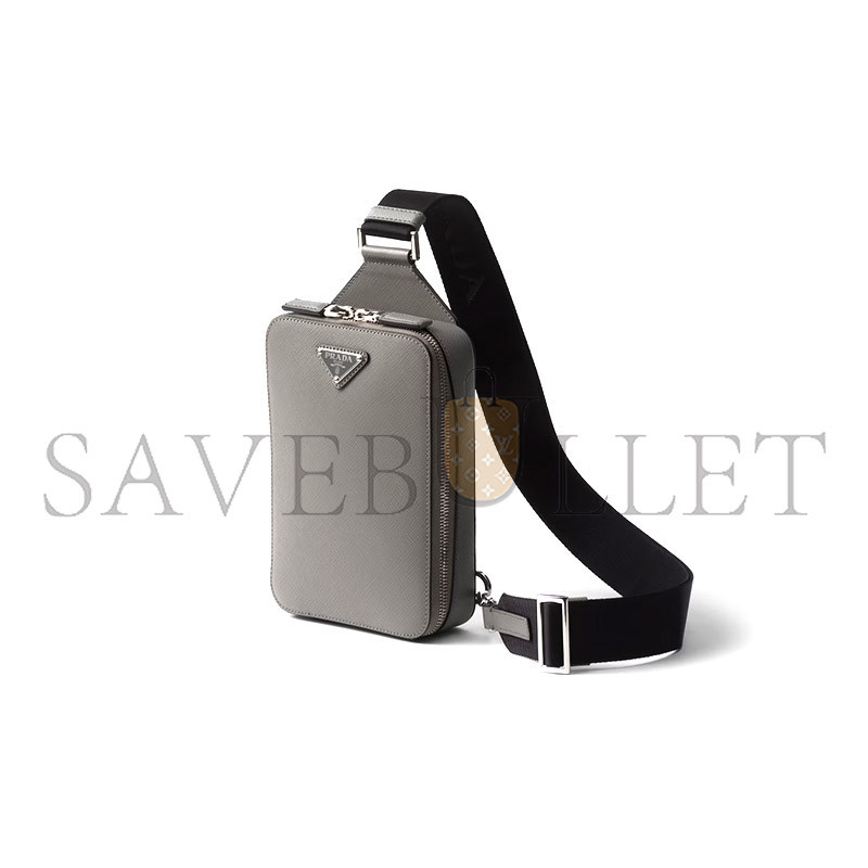 Pra*a brique saffiano leather bag 2vz106 (20*14*4cm)